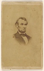 Gravur von Abraham Lincoln nach einem Foto von Mathew B. Brady