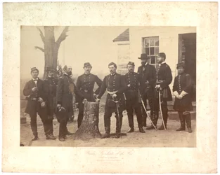 Albuminabzug von General McClellan im Hauptquartier, Gen. Morrells Brigade, 1862