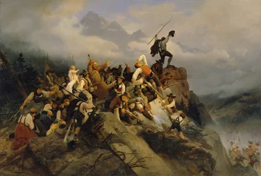 Pater Joachim Haspinger unter den kämpfenden Bauern, 1842