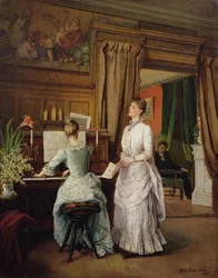 Frauen im Musikzimmer