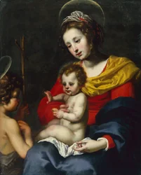 Die Madonna und das Kind mit dem kleinen Johannes dem Täufer