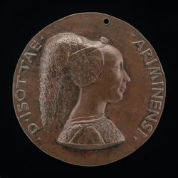 Isotta degli Atti, Geliebte 1446, dann Ehefrau nach 1453, von Sigismondo Malatesta [Vorderseite]