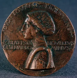 Medaille zu Ehren von Sigismondo Pandolfo Malatesta Vorderseite, 1446