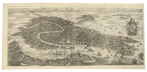 Faltpanorama von Venedig, 1688, gedruckt ca. 1700