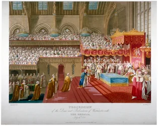 Krönung von König Georg IV., Westminster Hall, London, 1821 1824.