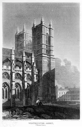 Westliche Türme, Westminster Abbey, London, 1815