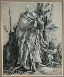 Heiliger mit Stab