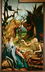 St. Antonius besucht St. Paulus den Einsiedler vom Isenheimer Altar