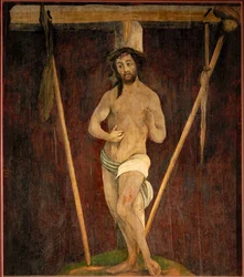 Der leidende Erlöser, Mittelteil des Altars in der evangelischen Kirche von Lindenhardt
