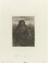 Frau in einer Landschaft