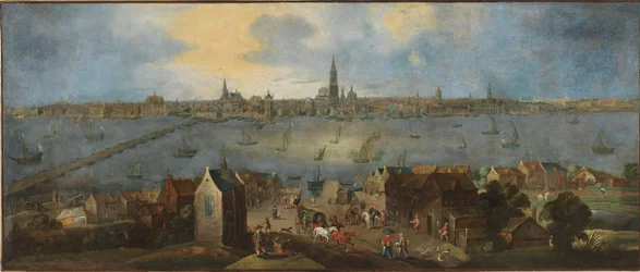 Ansicht des Hafens von Antwerpen