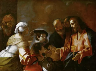 Christus segnet die Kinder Lasst die kleinen Kinder zu mir kommen, ca. 1635