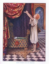 Der Tod verschwand und das Leben blieb, Illustration aus Lady Anns Märchen, 1914