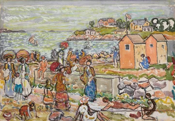 Badende und Spaziergänger, ca. 1919