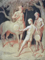 Erziehung des Herkules durch den Zentaur Chiron (Zeichnung)