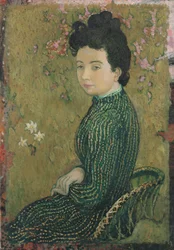 Eva Meurier im grünen Kleid, 1891