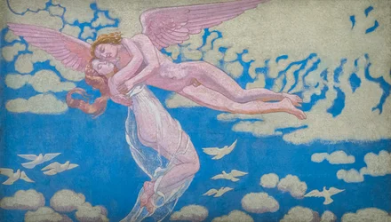 Die Geschichte von Psyche, Tafel VII. Amor trägt Psyche in den Himmel