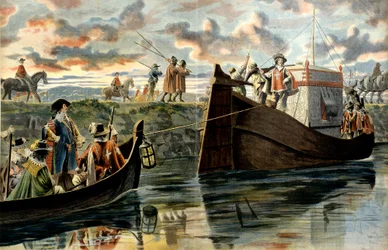 Geschichte Frankreichs: Armand Jean Du Plessis, Kardinal von Richelieu, fährt den Rhone hinauf und zieht Henri Coiffier de Ruze d