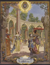 König Ludwig XIV. besucht die Arbeiten in Versailles, Le Bosquet De La Colonnade