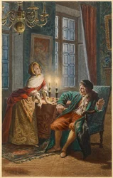 Molière und Madeleine Béjart (Illustration)