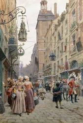 Die belebte Straße