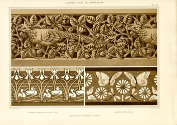 Ornamentale Friese mit Tiermotiven