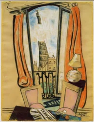 Ausblick aus dem Fenster (Eiffelturm)