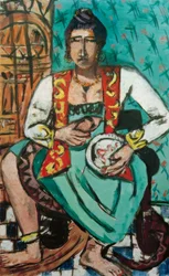 Frau mit Schlange