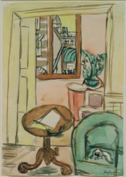 Interieur mit rundem Tisch