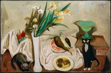 Stilleben mit Katzen