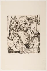 Die Gähner, Platte 7 aus dem Portfolio „Gesichter“