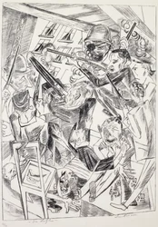 Die Letzten, von Max Beckmann (1884-1950), Lithographie. Deutschland, 20. Jahrhundert.