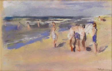 Strand, ca. 1910 (Kreidezeichnung)