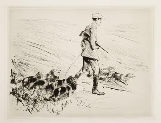 Jäger mit Hunden