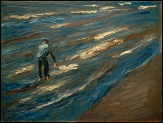 Muschelfischer am Strand - Blauer See