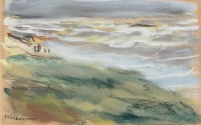 Spaziergänger am Strand von Noordwijk