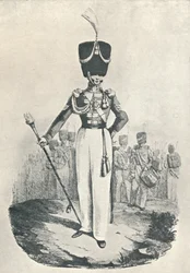 87. Regiment oder Royal Irish Fusiliers, Tambourmajor 1828, 1828, 1909