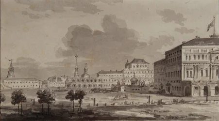 Moskauer Kreml vor dem Bau des Großen Kremlpalastes, 1817