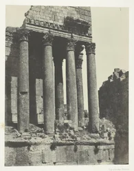 Baalbeck (Heliopolis), Tempel des Jupiter, Ansicht vom Südostwinkel; Syrien