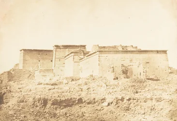 Gesamtheit des Tempels der Isis in Philae - Ansicht von Norden, April 1850