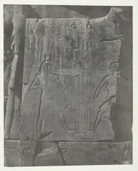 Gournah, Skulpturen des Throns der Kolosse, Theben, 1849-51, gedruckt 1852