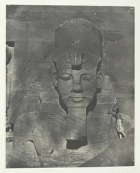 Ibsamboul, Koloss Medial Enfoui du Spéos de Phrè Nubien, Palästina und Syrien, 1849-51, gedruckt 1852