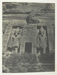 Ibsamboul, Eingang des Speos von Hathor, Nubien, 1849-51, gedruckt 1852