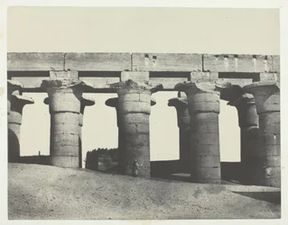 Luxor, Große Kolonnade des Palastes, Theben, 1849-1851, gedruckt 1852