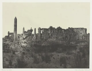 Palast von Karnak, Gesamtansicht der Ruinen, von Norden aufgenommen; Theben