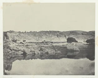 Nördliches Ufer des Nils Dorf Abou-Koli, Blick nach Norden von Philoe, Nubien