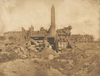 Ruinen des Palastes von Karnak - Blick vom Ende des Heiligtums, 1849-50
