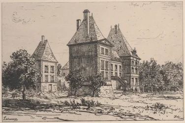 Chateau Thierry (Radierung und Kaltnadelradierung)