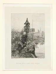 Victor Hugo in seinem Garten, pl. 12 aus der Suite Bei Victor Hugo