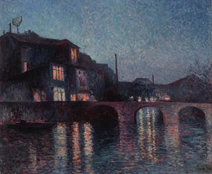 Der Fluss Sambre in Charleroi, 1896